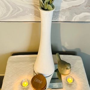 Large acrylic hand painted vase